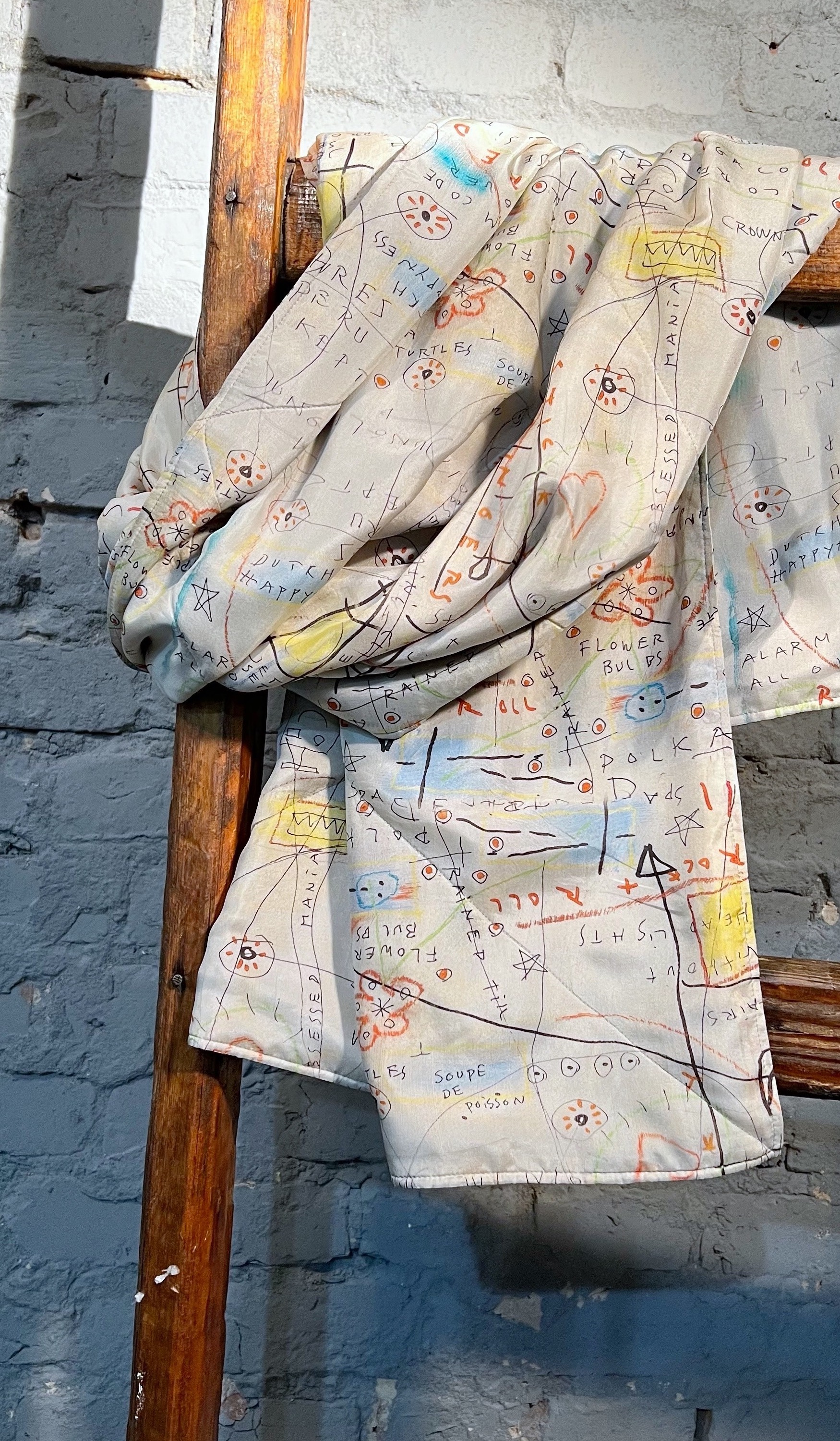 Шарф “Заметки на салфетке”